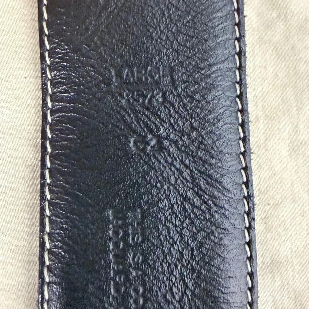 Coach Signature Jacquard Belt Large 8573 Black Silver Buckle 39in Leather